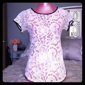 Brand NEW Maurices XS white lace top/ blouse